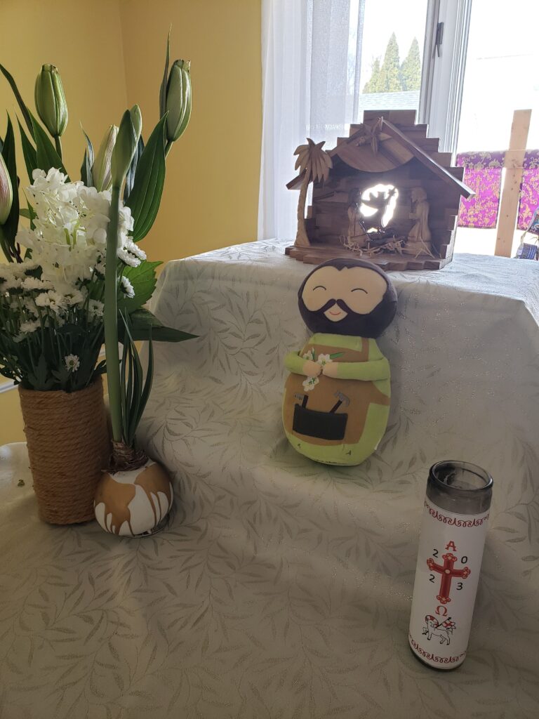 3 levels of St. Joseph altar