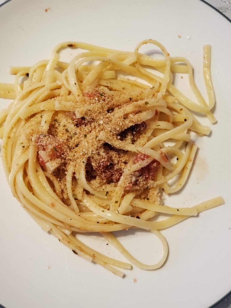 St. Joseph pasta with breadcrumbs