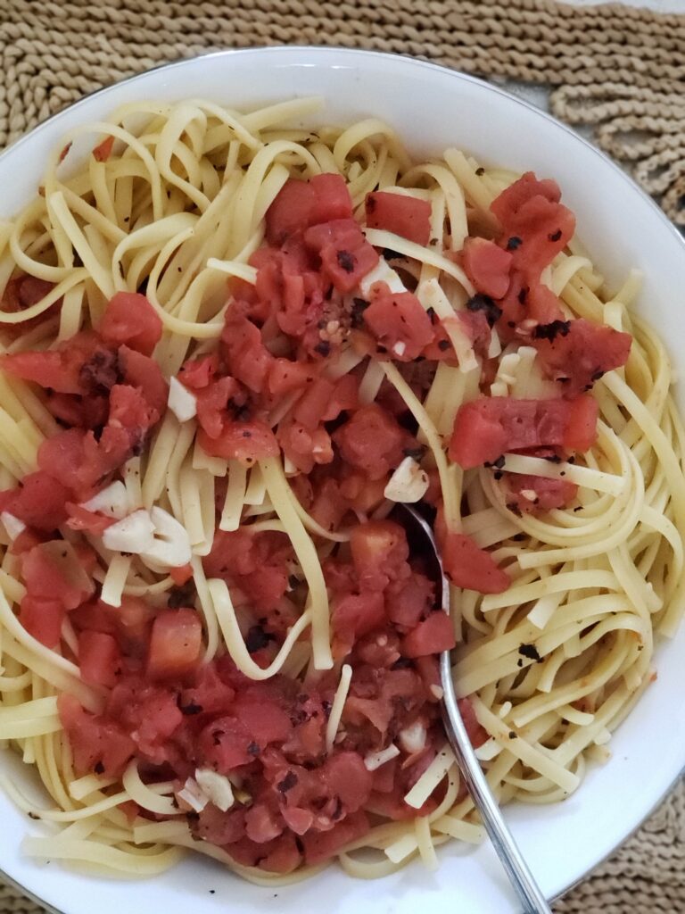 St. Joseph feast day pasta with tomatoes