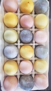 naturally dyed Easter eggs